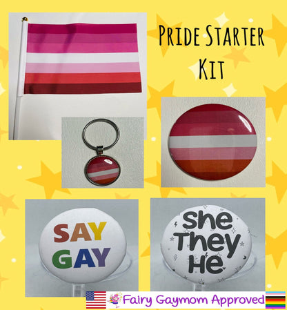 LGBTQA Pink Lesbian Pride Starter Kit