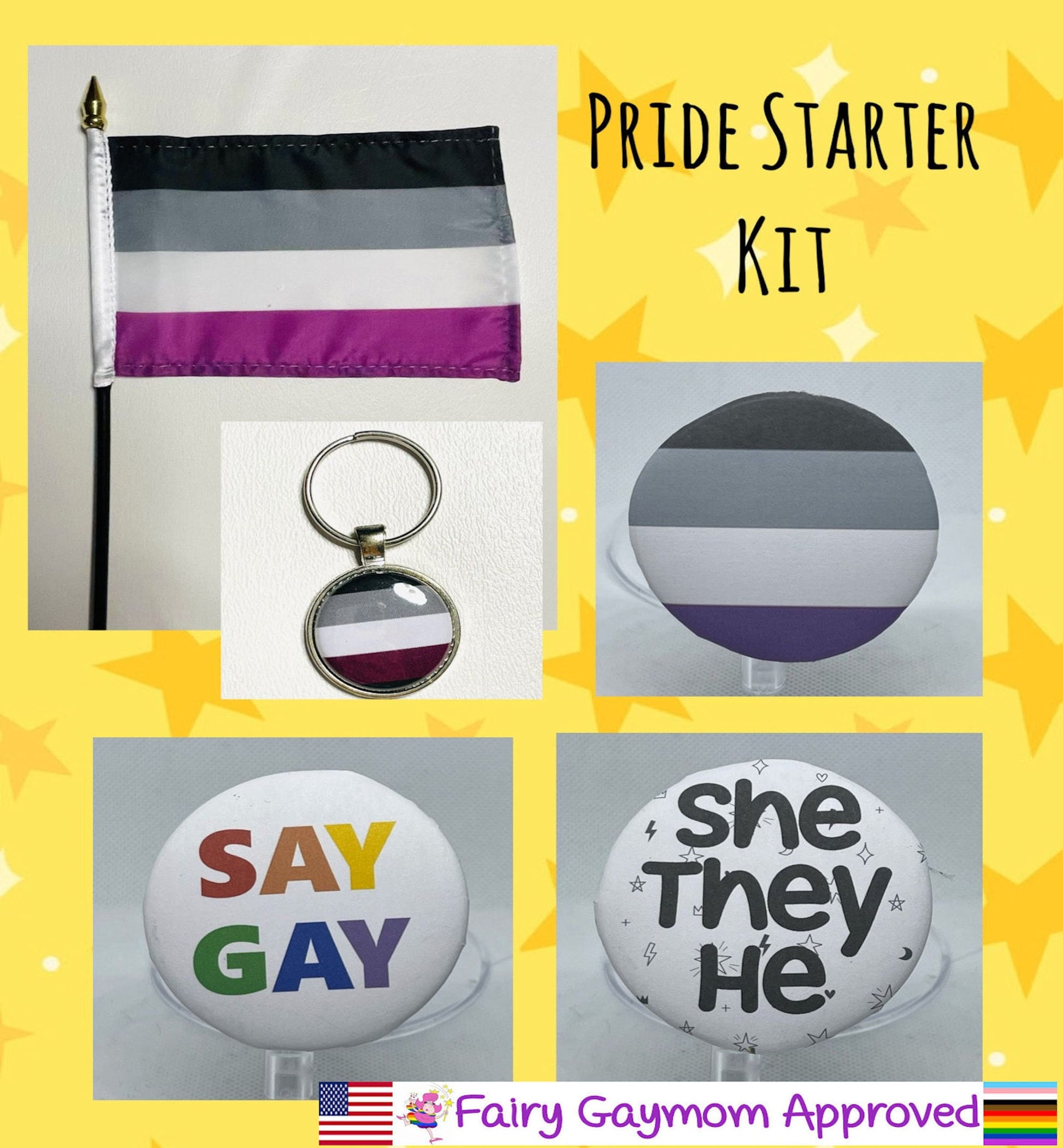LGBTQA Asexual Pride Starter Kit