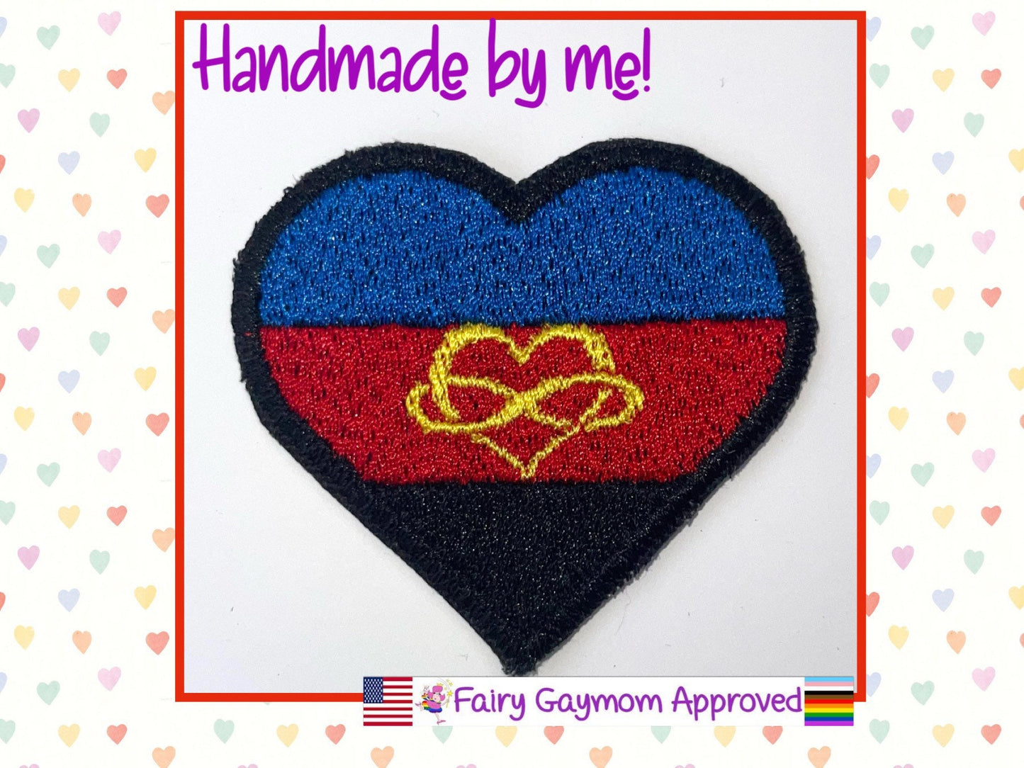 LGBTQA Pride Polyamory Infinity Heart Patch
