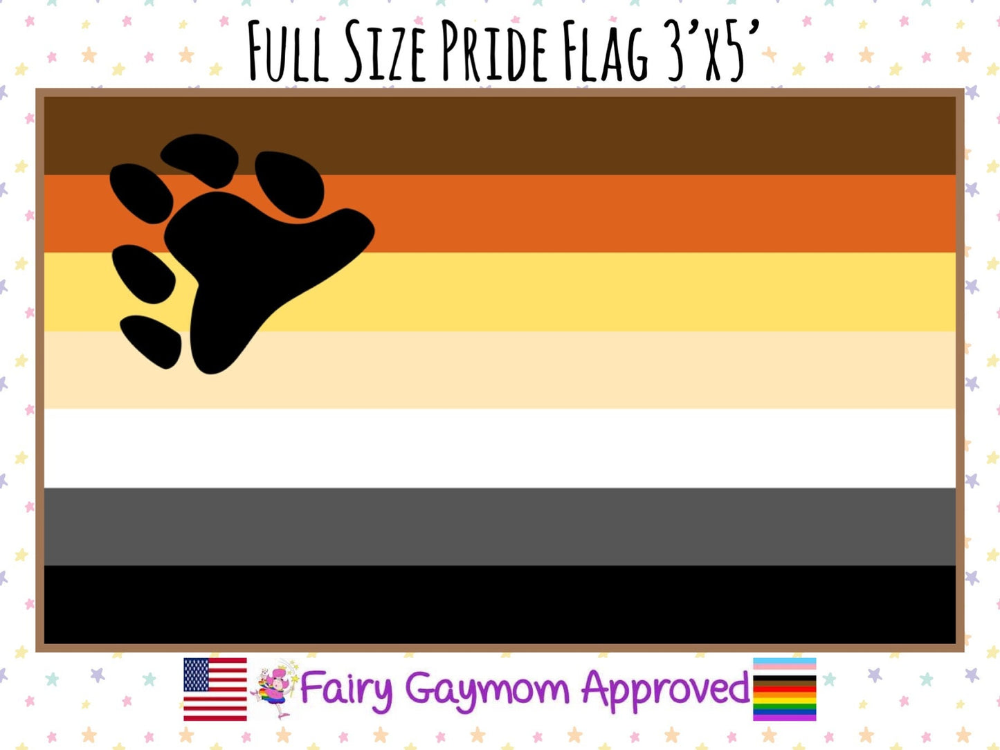 LGBTQA Bear Brotherhood Pride Flag