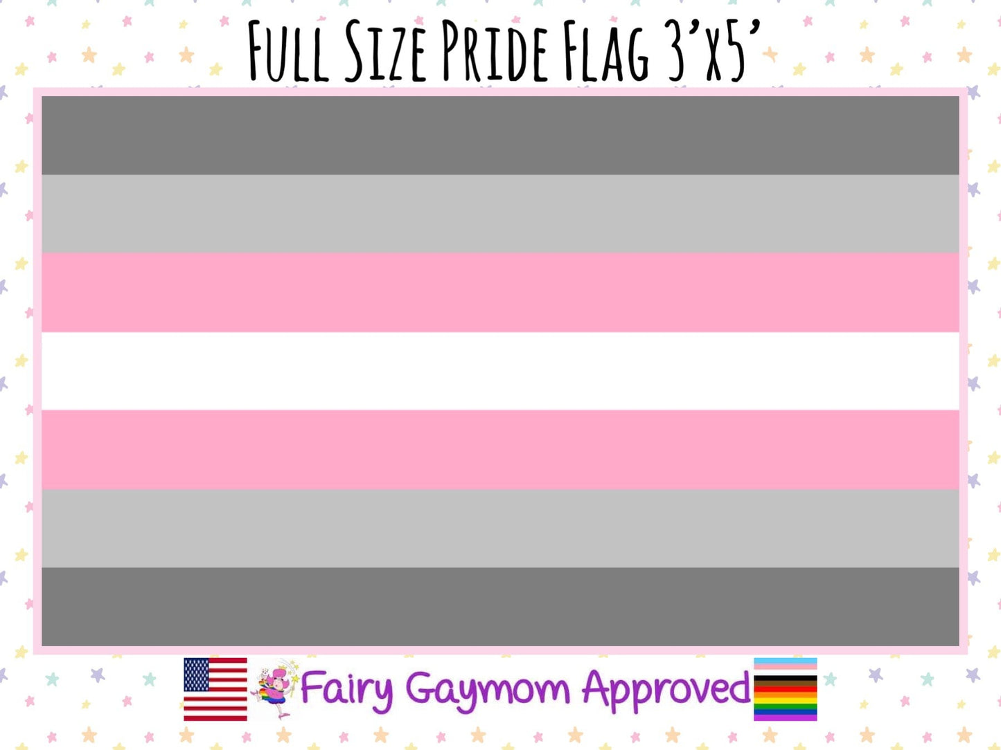 LGBTQA Demigirl Pride Flag