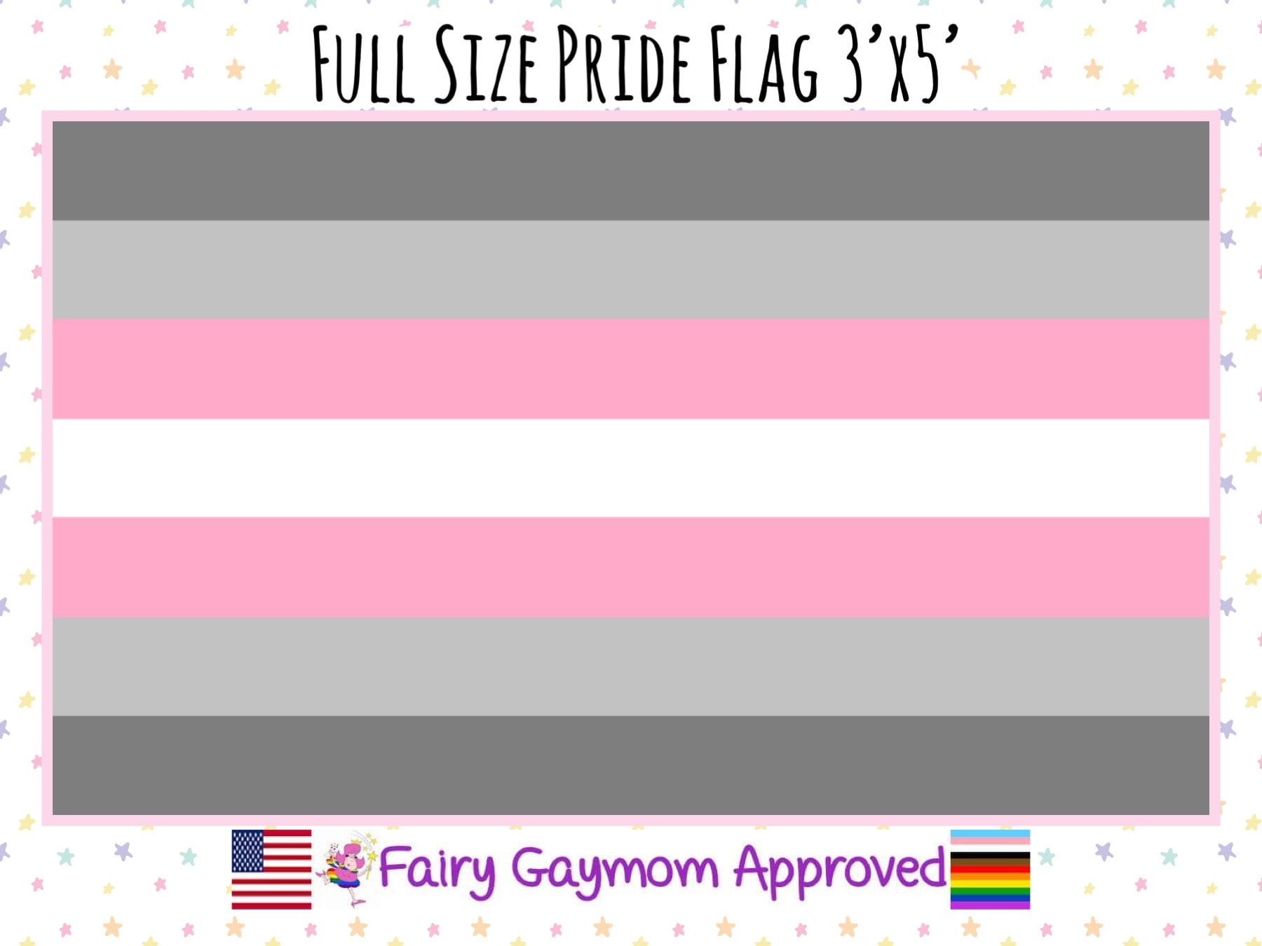 LGBTQA Demigirl Pride Flag