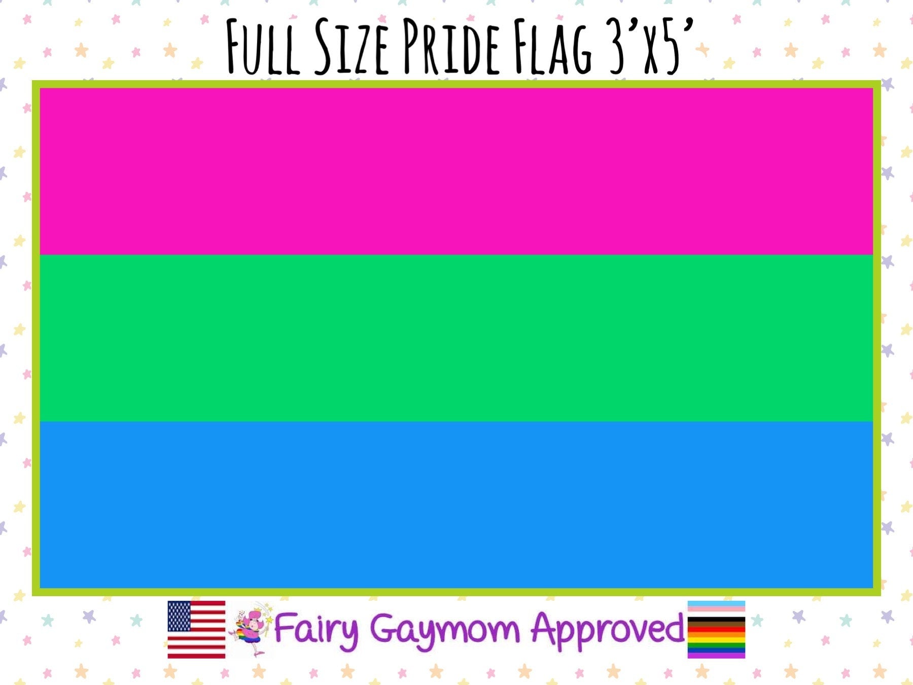 LGBTQA Pride Polysexual Flag