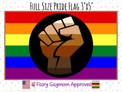 LGBTQA BLM Black Lives Matter Pride Rainbow Flag