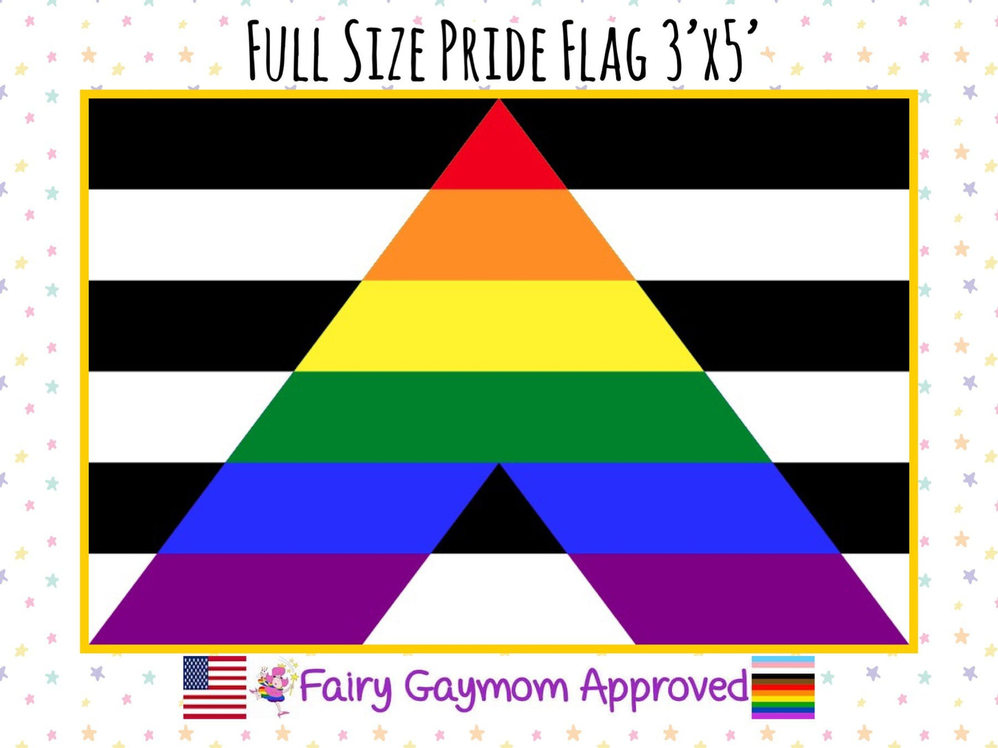 LGBTQA Straight Ally Rainbow Flag