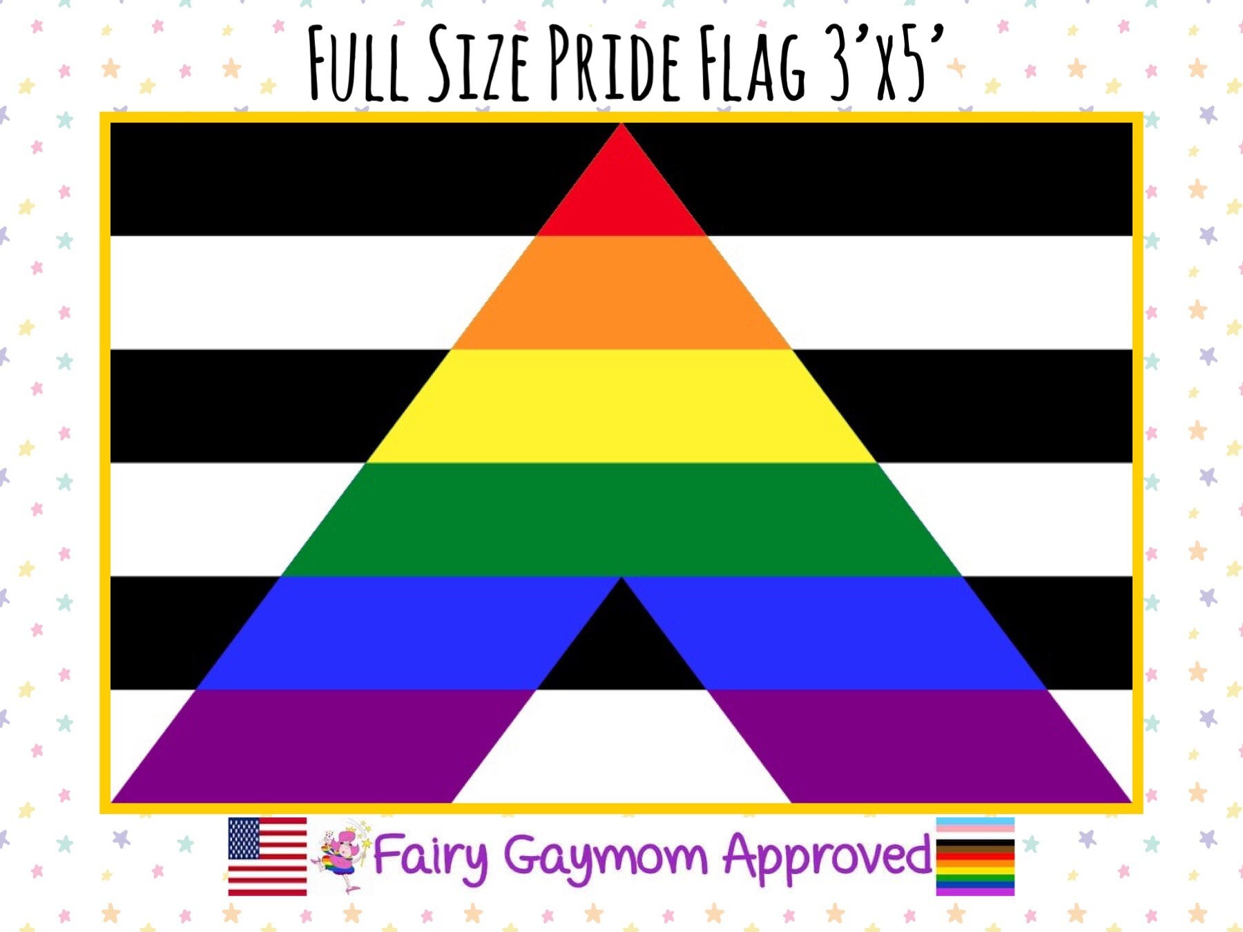 LGBTQA Straight Ally Rainbow Flag