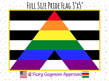 LGBTQA Straight Ally Rainbow Flag