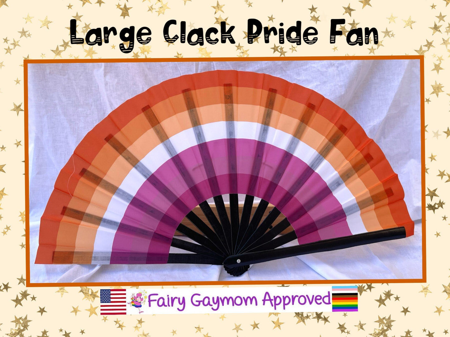 Fabulous! Fierce! Large LGBTQA Lesbian folding hand fan