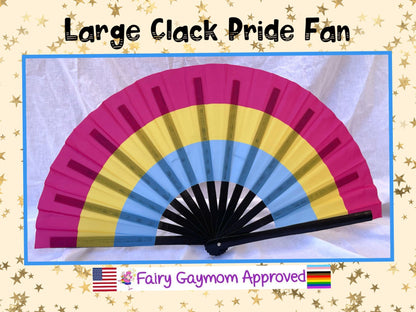 Fabulous! Fierce! Large LGBTQA Pansexual folding hand fan