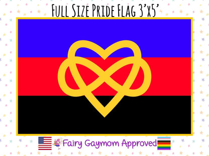 LGBTQA Polyamory Infinity Heart Pride Flag