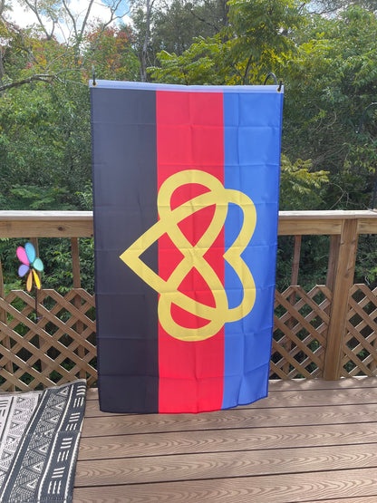 LGBTQA Polyamory Infinity Heart Pride Flag