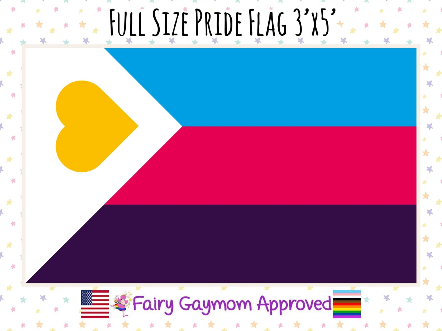 LGBTQA New Polyamory Tricolor Pride Flag